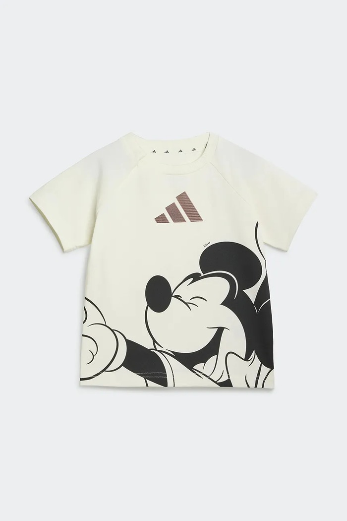 adidas футболка дитяча бавовняна з еластаном DISNEY MICKEY MOUSE бежевий KG6112