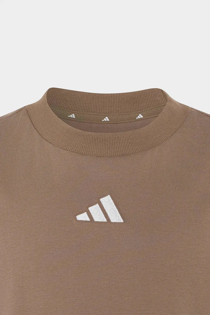 Хлопчик adidas футболка дитяча бавовняна KT3343 коричневий