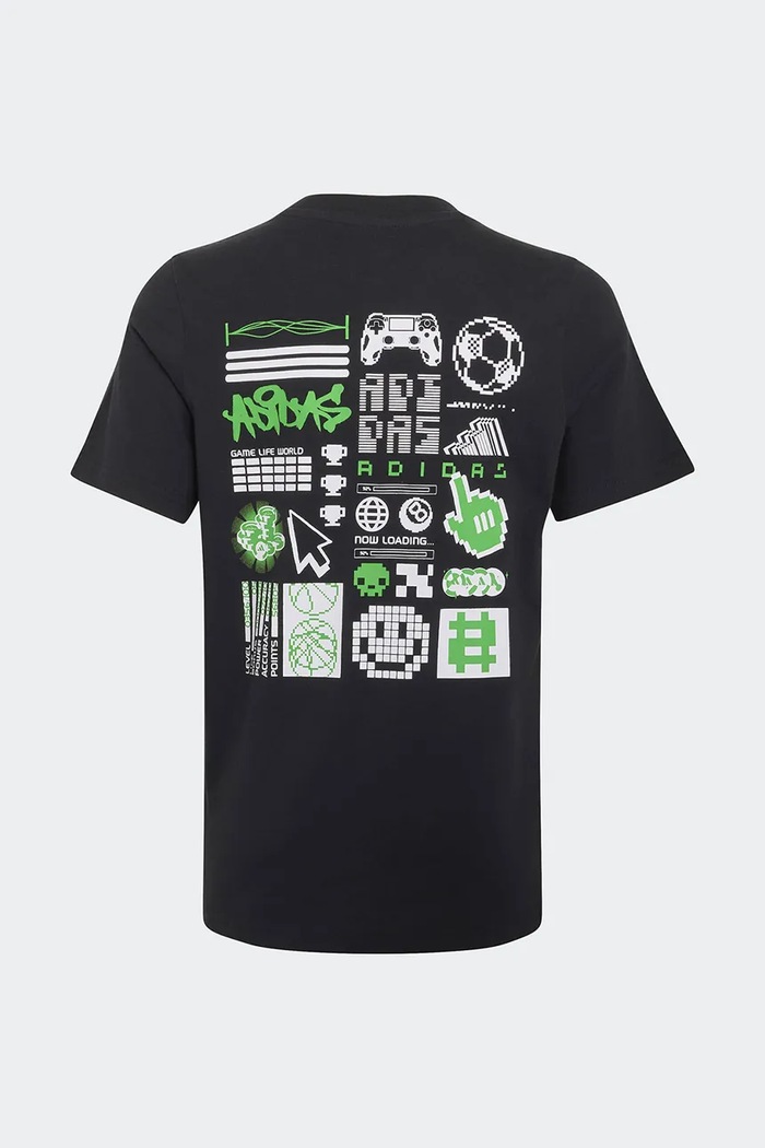 Adidas T-shirt παιδικό βαμβακερό KE1609 μαύρο AW26