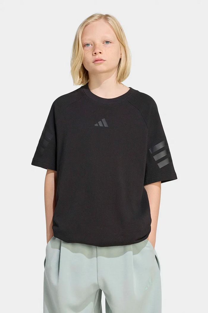 Adidas T-shirt παιδικό βαμβακερό μαύρο KC1964