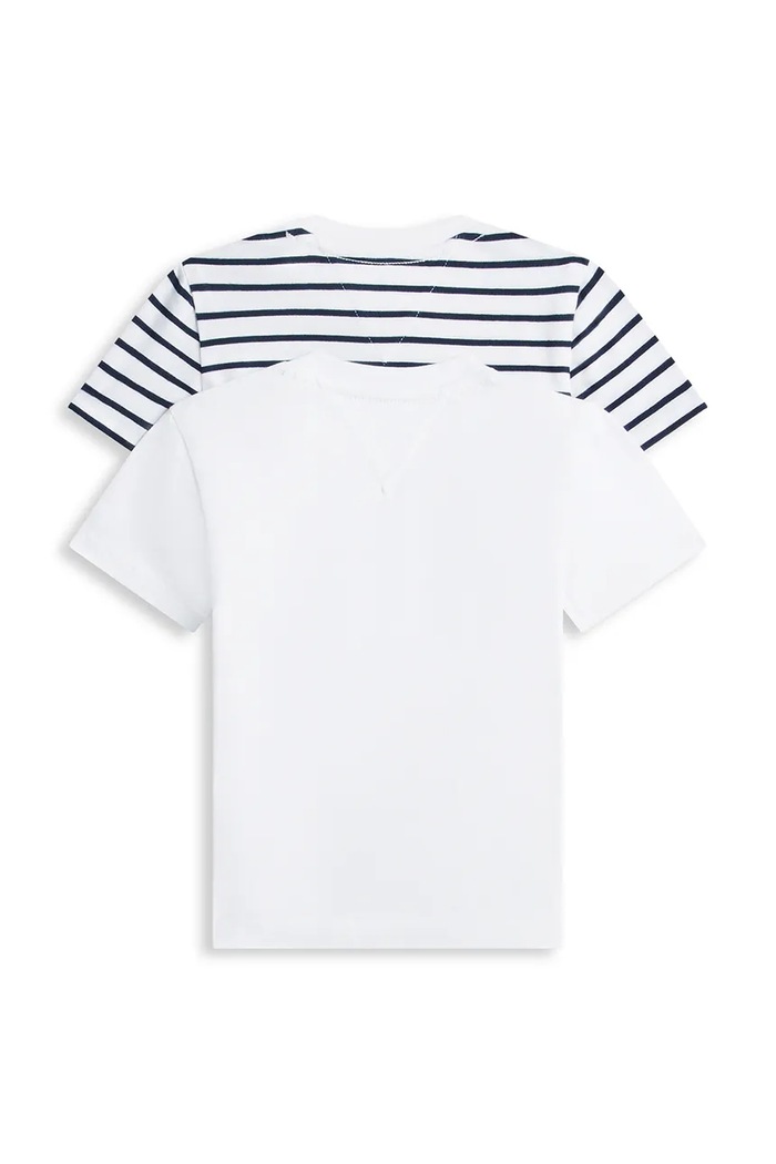 Tommy Hilfiger T-shirt niemowlęcy z bawełną 2-pack KN0KN02400.9BY2 biały AW26