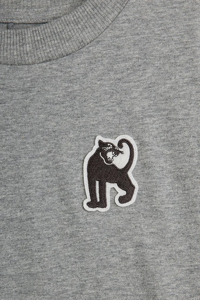 Chłopiec Mini Rodini T-shirt dziecięcy bawełniany Panther 11000348 szary