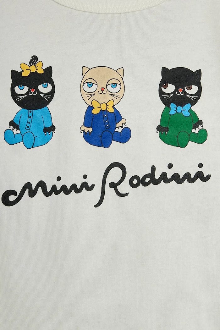 Mini Rodini T-shirt dziecięcy bawełniany Minibabies biały 26620110