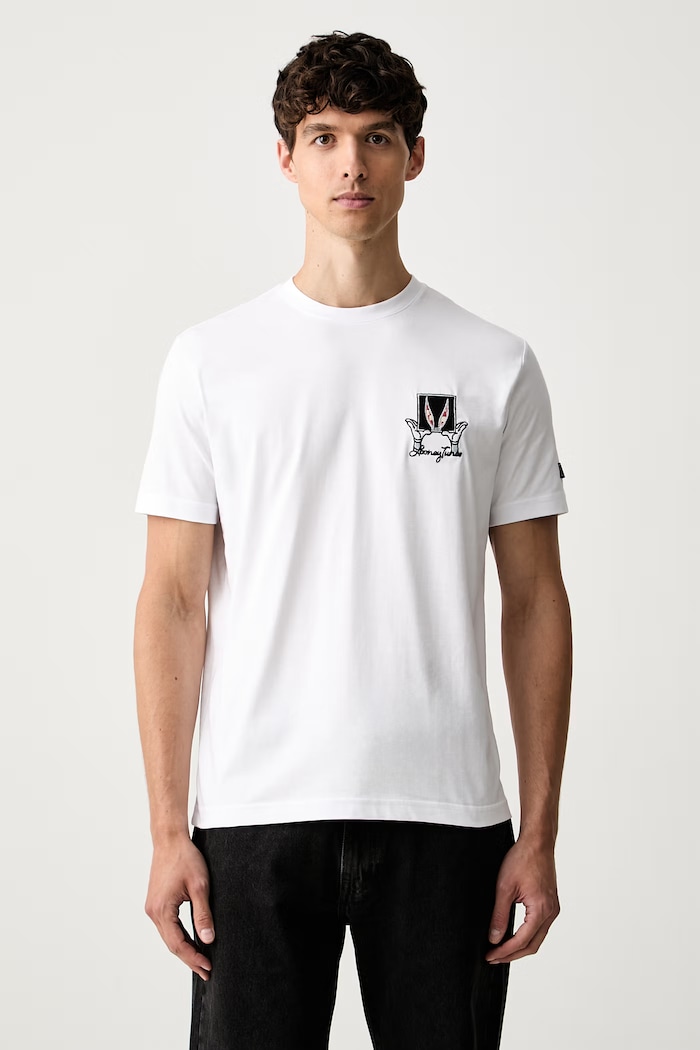 Iceberg T-shirt męski bawełniany biały F010.627A