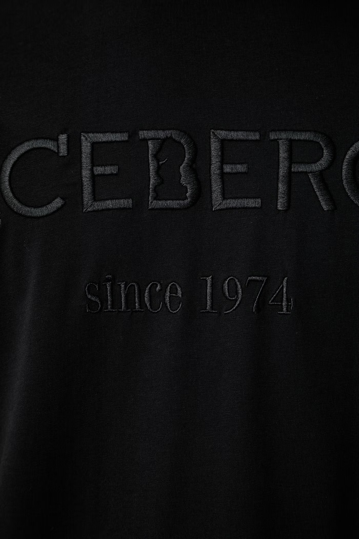 Iceberg T-shirt męski bawełniany F014.627A czarny