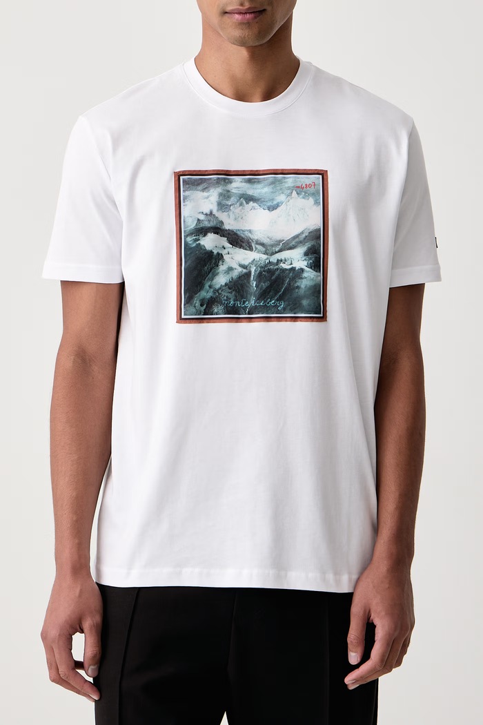 T-shirt męski bawełniany Iceberg F045.627A biały