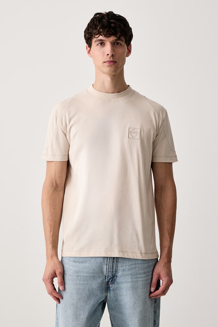 Iceberg T-shirt męski bawełniany beżowy F041.6325
