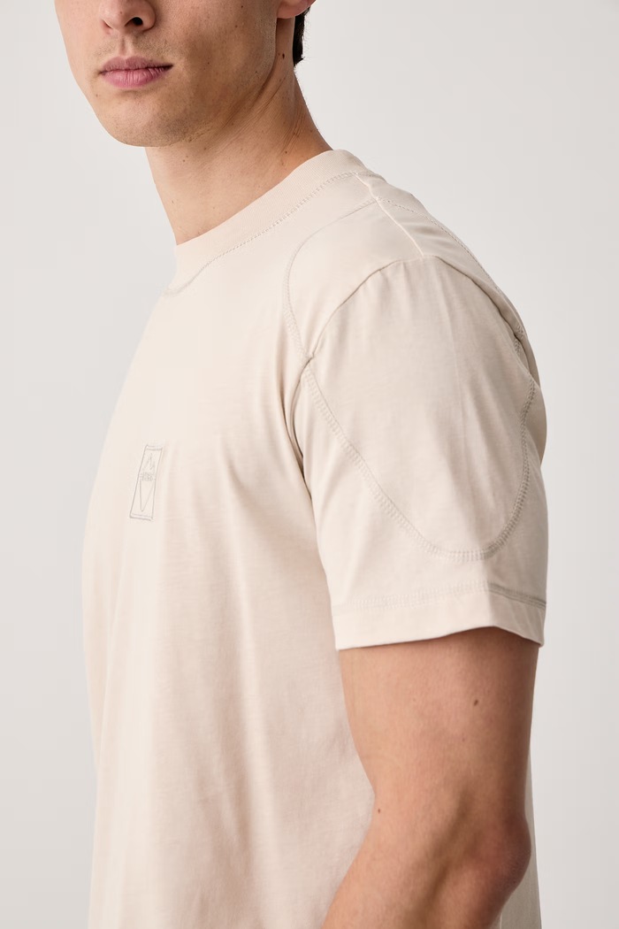 T-shirt męski bawełniany Iceberg F041.6325 beżowy