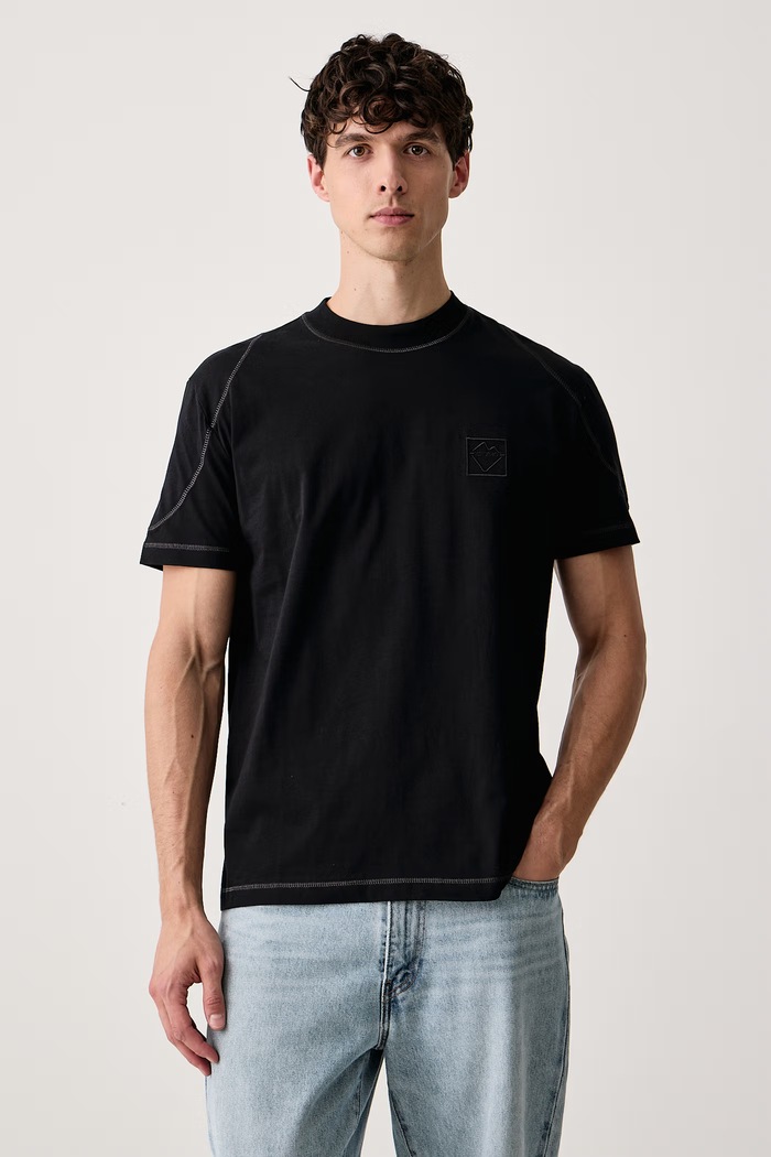 Iceberg T-shirt męski bawełniany czarny F041.6325
