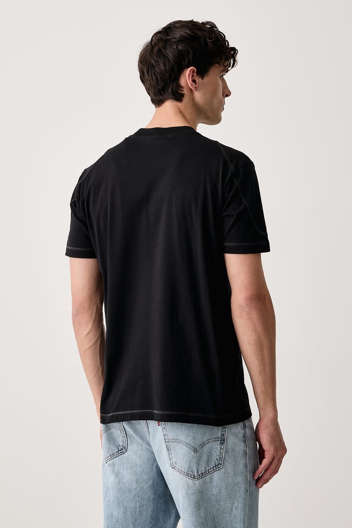 Odzież Iceberg T-shirt męski bawełniany F041.6325 czarny