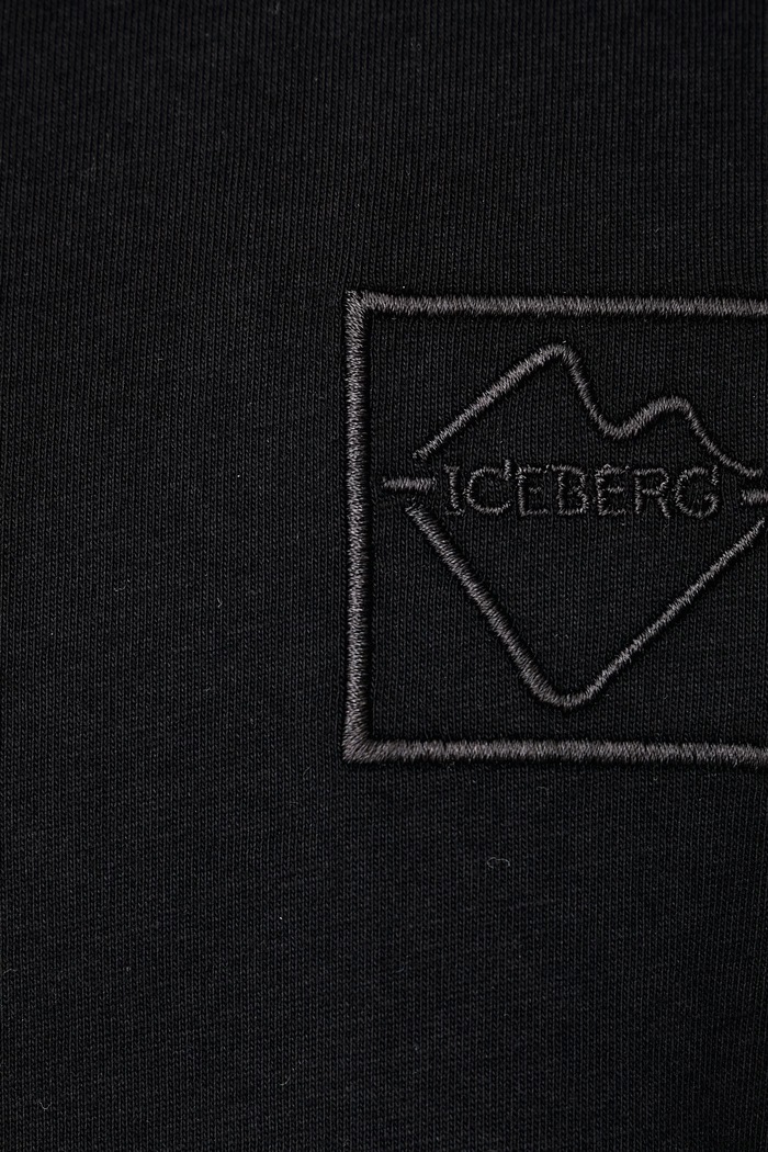 T-shirt męski bawełniany Iceberg czarny F041.6325