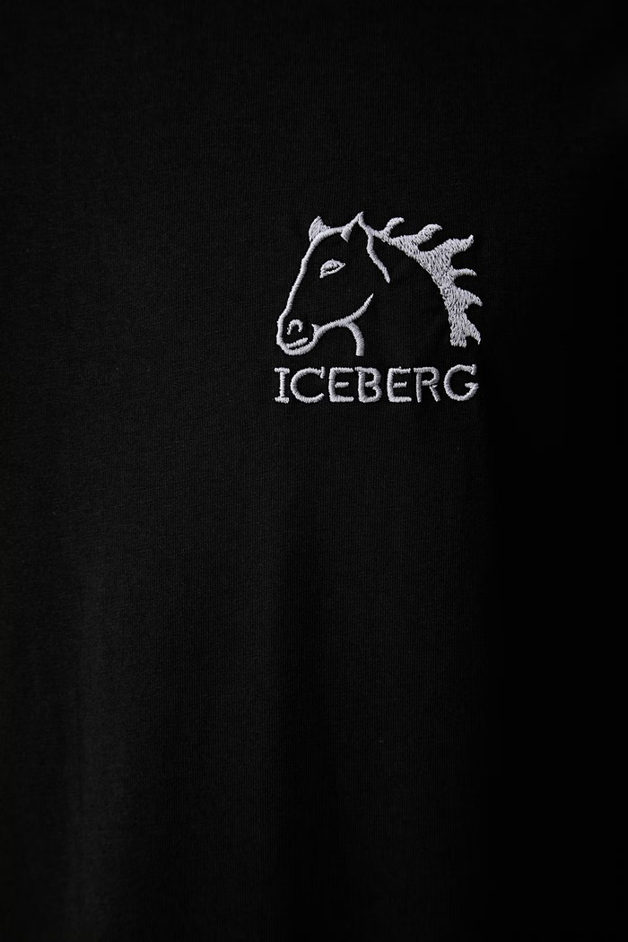 Iceberg T-shirt męski bawełniany F047.6306 czarny