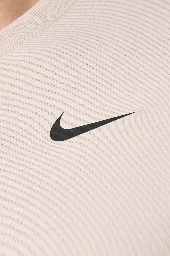 T-shirt treningowy męski z bawełną Dri-FIT Nike beżowy AR6029.236