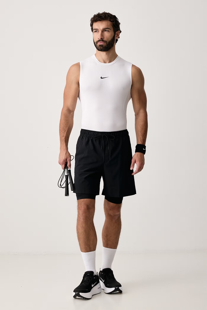 Nike Top sportowy męski Nike Pro Dri-FIT FB7914.100 beżowy AW26