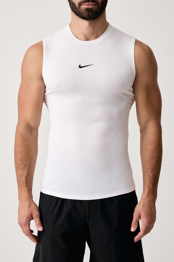 Top sportowy męski Nike Pro Dri-FIT Nike FB7914.100 beżowy