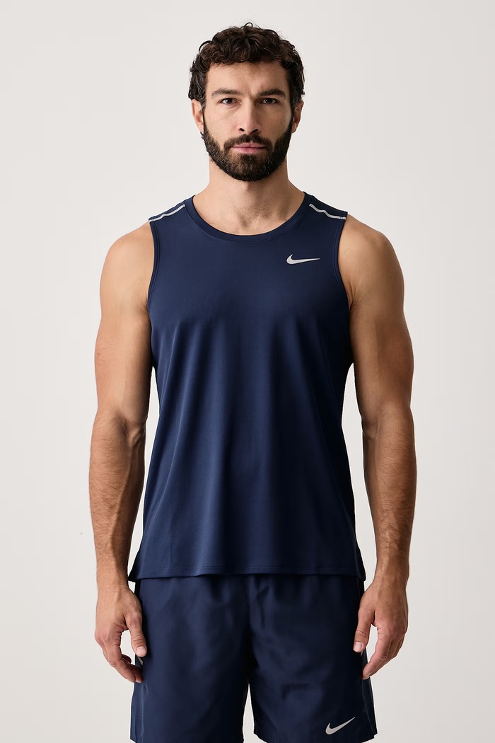 Nike Top sportowy męski Miler Dri-FIT granatowy IF2018.410