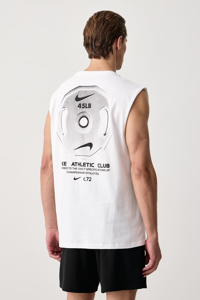 Odzież Nike Koszulka bez rękawów męska bawełniana N.A.C. IM6159.100 biały