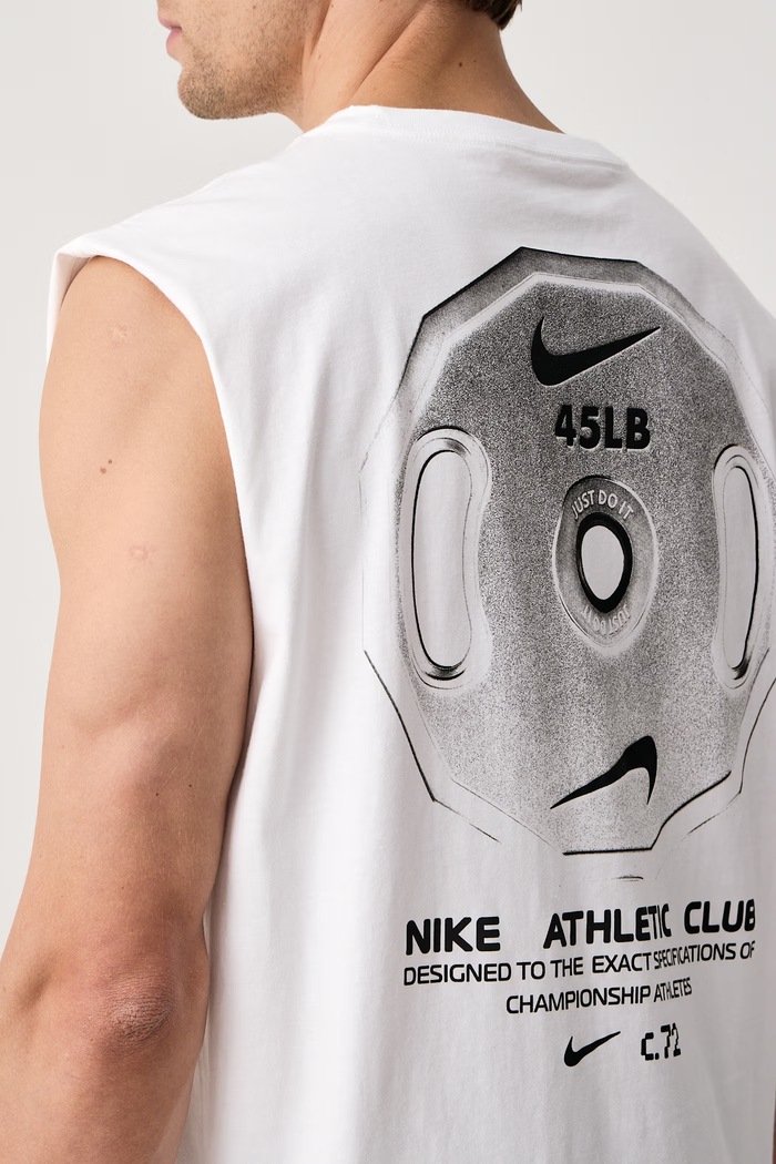 Koszulka bez rękawów męska bawełniana N.A.C. Nike IM6159.100 biały