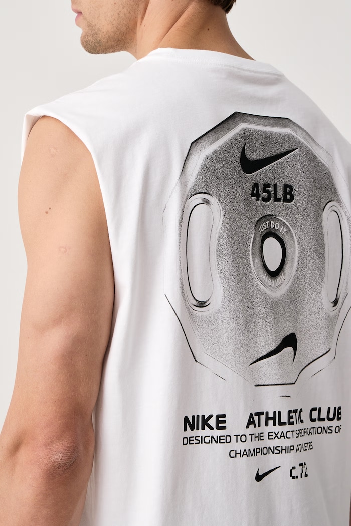 Koszulka bez rękawów męska bawełniana N.A.C. Nike IM6159.100 biały