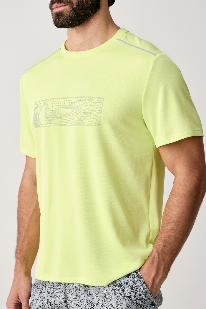 T-shirt do biegania męski Miler UV Dri-FIT Nike IO1223.736 zielony