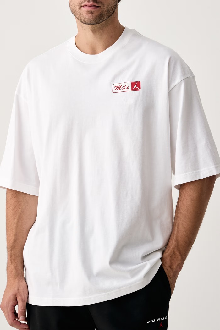 T-shirt męski bawełniany Brooklyn Jordan IX5406.100 biały