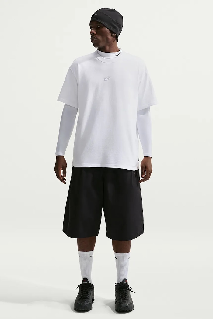 Nike Sportswear T-shirt męski bawełniany Premium Essentials biały IH1121.100