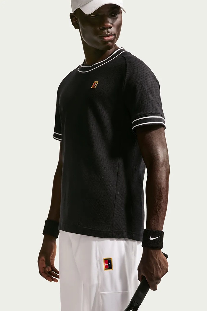 Odzież Nike Sportswear T-shirt treningowy męski NikeCourt Heritage FN0318.010 czarny