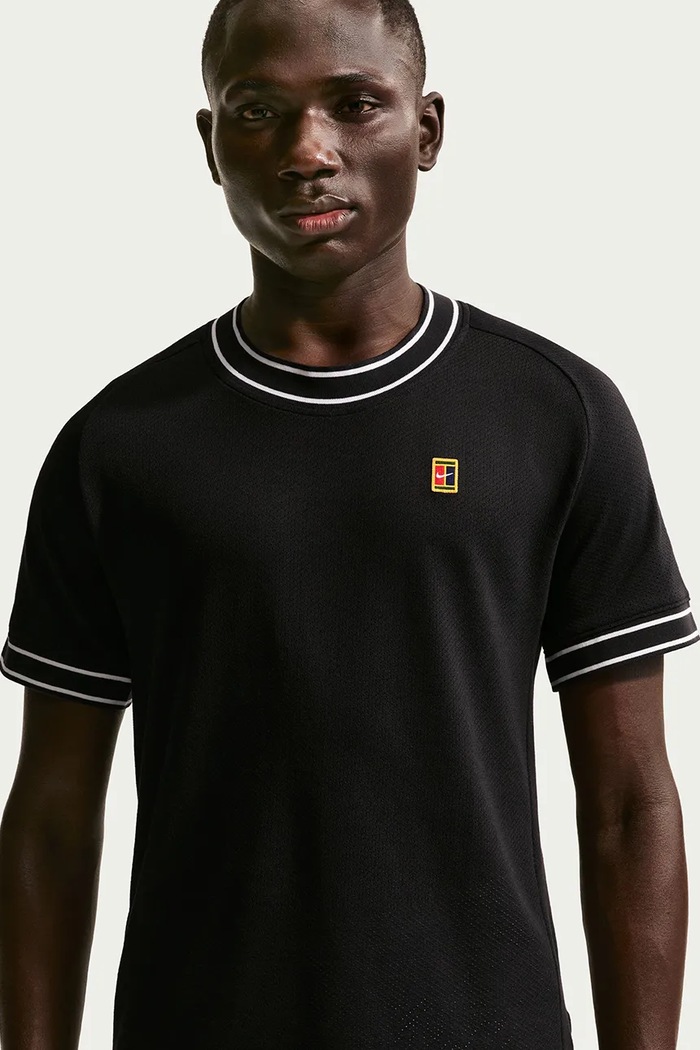 T-shirt treningowy męski NikeCourt Heritage Nike Sportswear FN0318.010 czarny