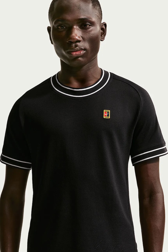 T-shirt treningowy męski NikeCourt Heritage Nike Sportswear FN0318.010 czarny