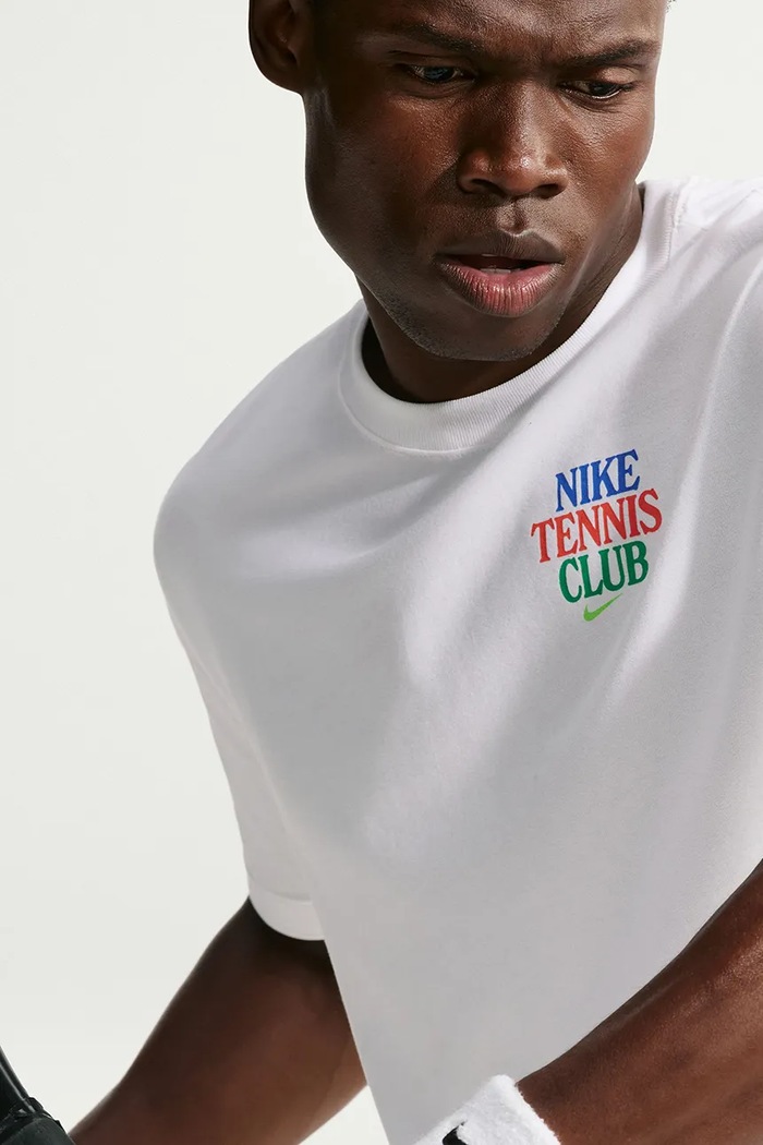 T-shirt treningowy męski z bawełną NikeCourt Dri-FIT Nike Sportswear IV6570.100 biały