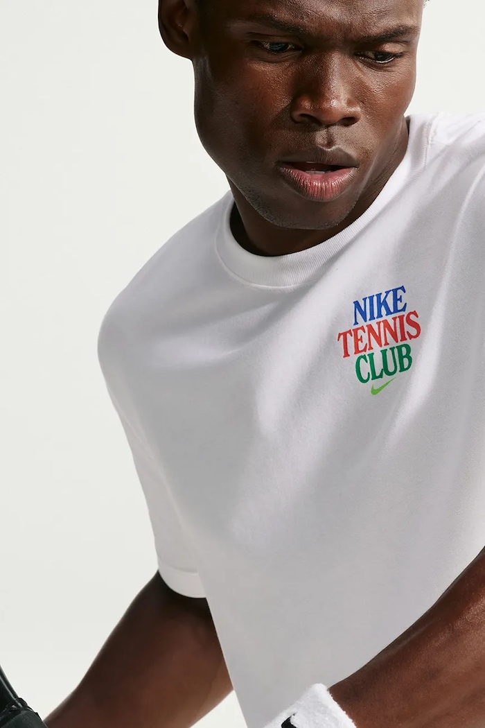 T-shirt treningowy męski z bawełną NikeCourt Dri-FIT Nike Sportswear IV6570.100 biały