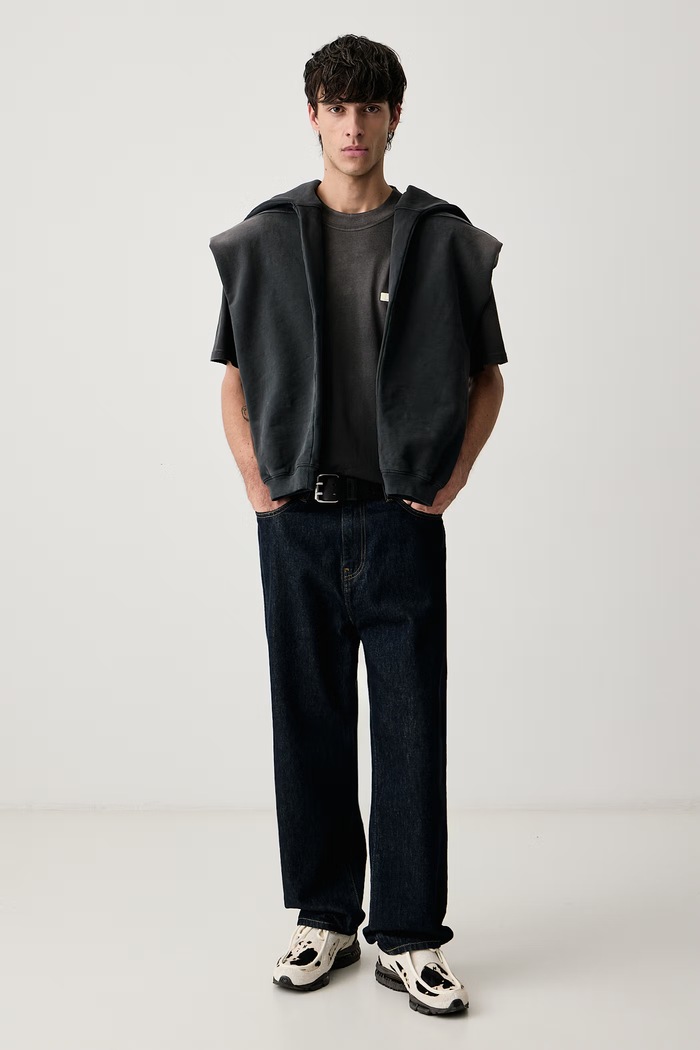 Represent Oversize tričko bavlnené pánske MLM101159 sivá AW26