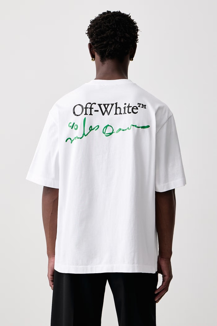 Off-White League Skate футболка оверсайз из хлопка для мужчин белый 44MAA120W26J004100
