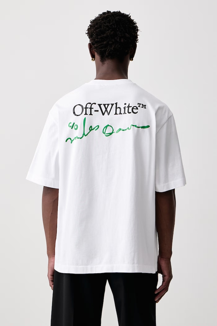 Off-White League Skate футболка оверсайз из хлопка для мужчин белый 44MAA120W26J004100