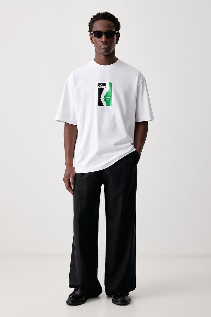 Off-White League Skate футболка оверсайз из хлопка для мужчин 44MAA120W26J004100 белый AW26