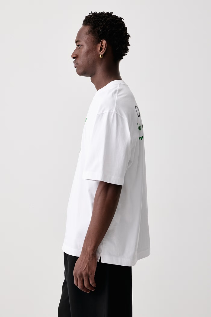 League Skate футболка оверсайз из хлопка для мужчин Off-White 44MAA120W26J004100 белый