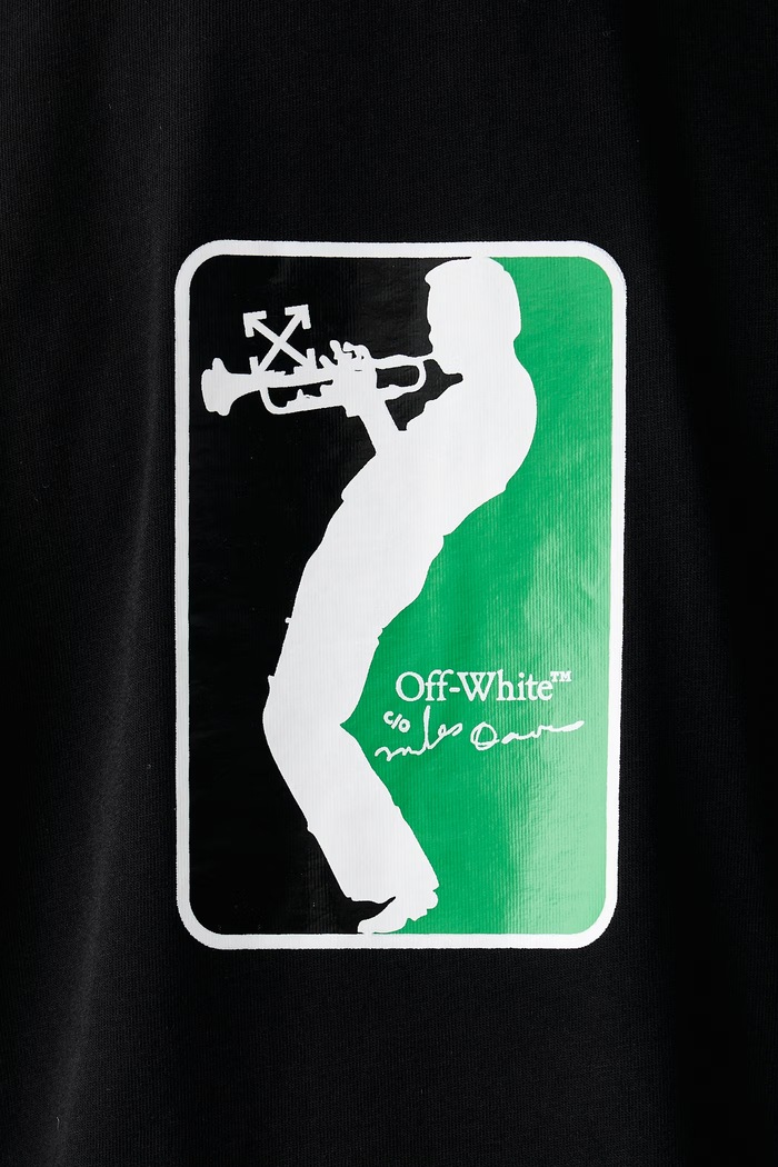 Off-White League Skate футболка из хлопка для мужчин 44MAA120W26J004001
