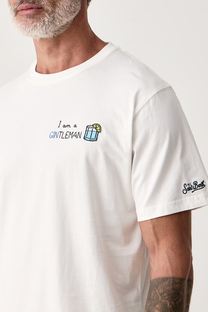 T-shirt damski bawełniany MC2 Saint Barth ARN0001. biały