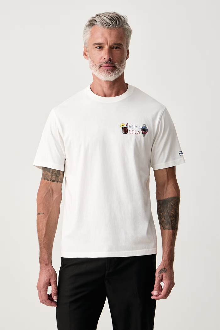 MC2 Saint Barth T-shirt damski bawełniany biały ARN0001.