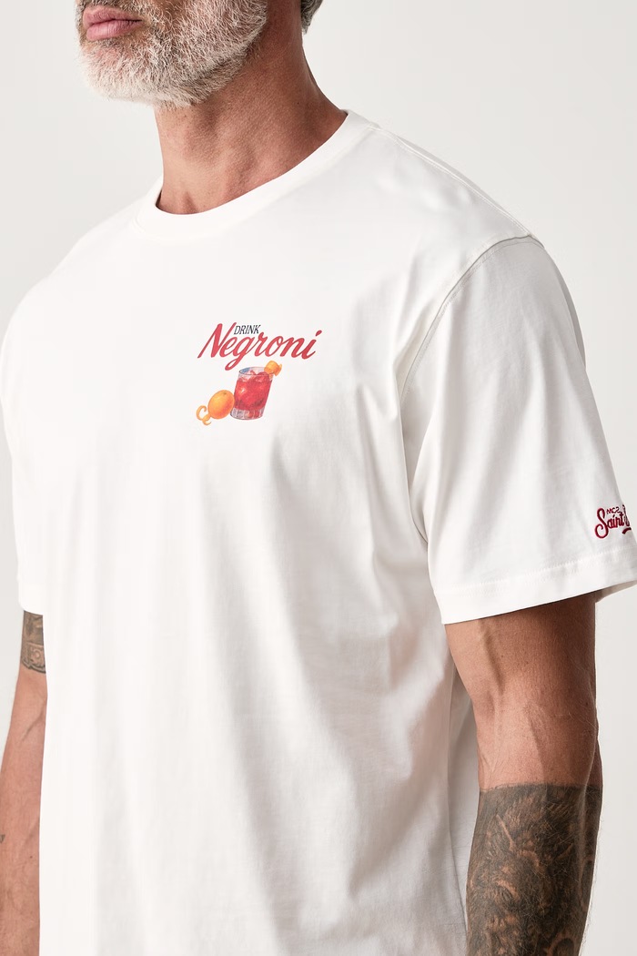 T-shirt damski bawełniany MC2 Saint Barth ARN0001. biały
