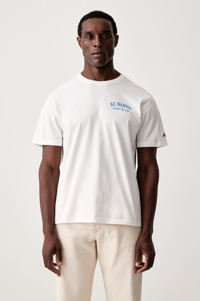 Odzież MC2 Saint Barth T-shirt damski bawełniany ARN0001. biały