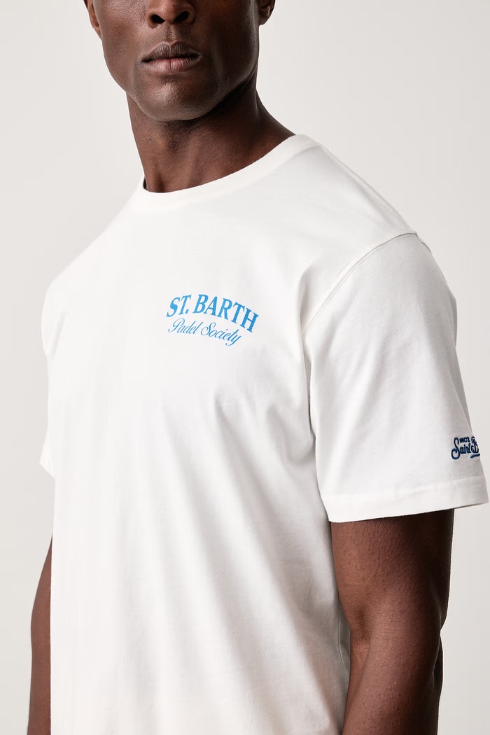 T-shirt damski bawełniany MC2 Saint Barth ARN0001. biały