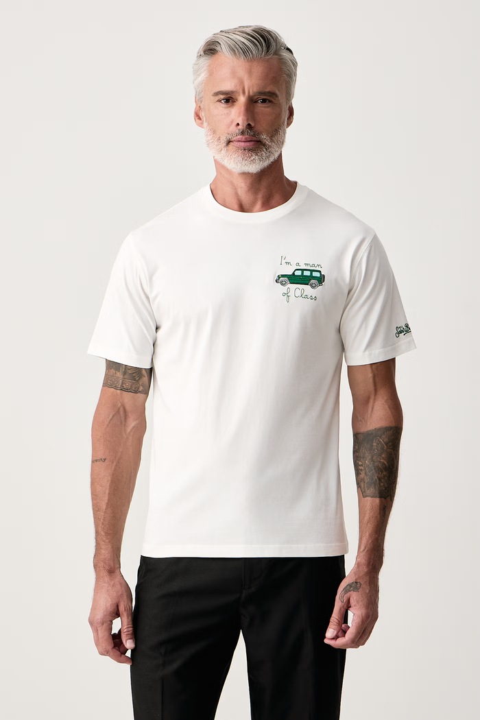 MC2 Saint Barth T-shirt damski bawełniany biały ARN0001.
