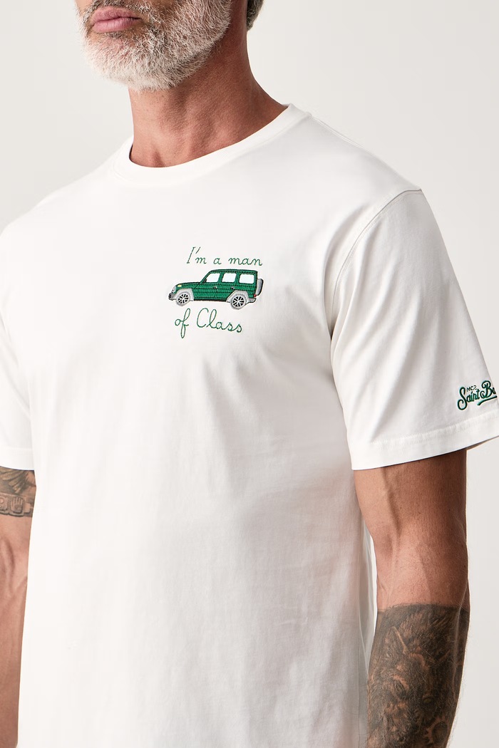 T-shirt damski bawełniany MC2 Saint Barth ARN0001. biały