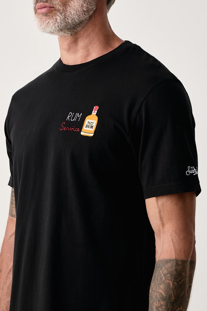 T-shirt damski bawełniany MC2 Saint Barth ARN0001. czarny