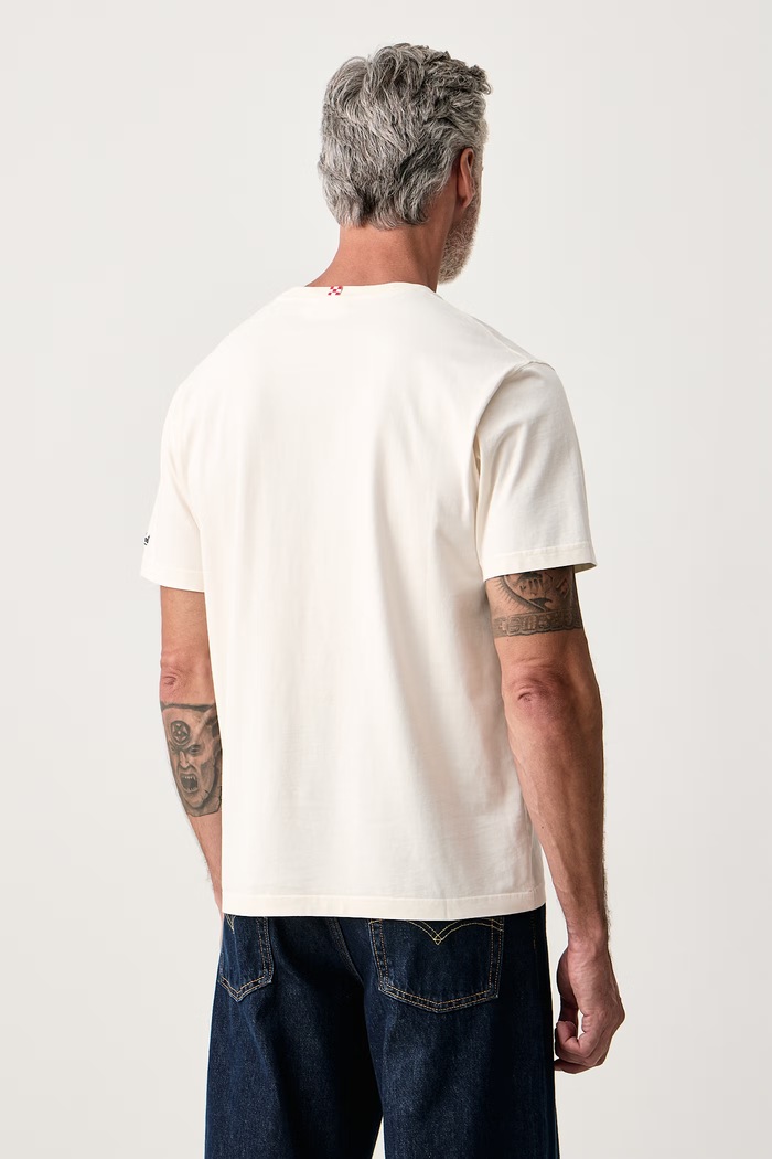 Odzież MC2 Saint Barth T-shirt męski bawełniany EEY0001 beżowy