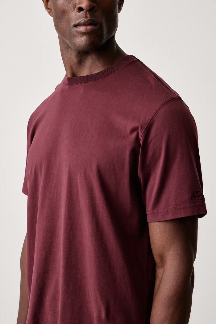 T-shirt męski bawełniany MC2 Saint Barth EEY0001 bordowy