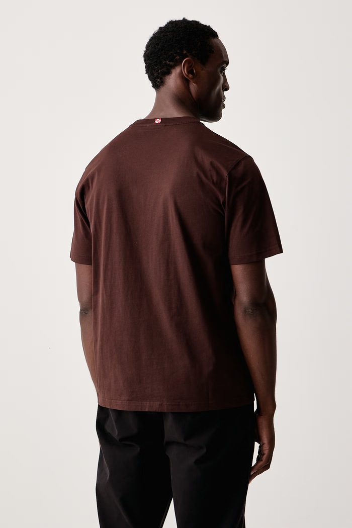 Odzież MC2 Saint Barth T-shirt męski bawełniany EEY0001 brązowy