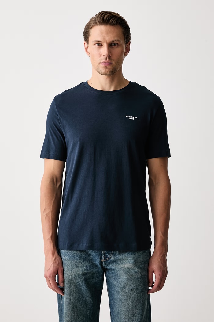 Marc O'Polo T-shirt basic męski bawełniany 2-pack granatowy 5000016783