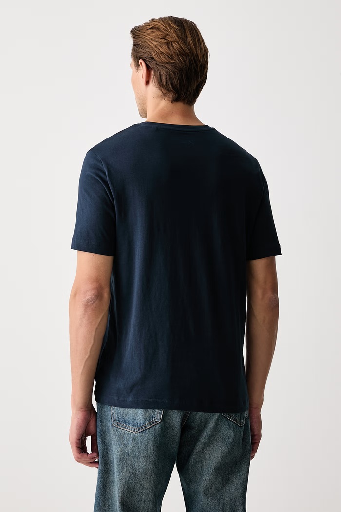 Odzież Marc O'Polo T-shirt basic męski bawełniany 2-pack 5000016783 granatowy